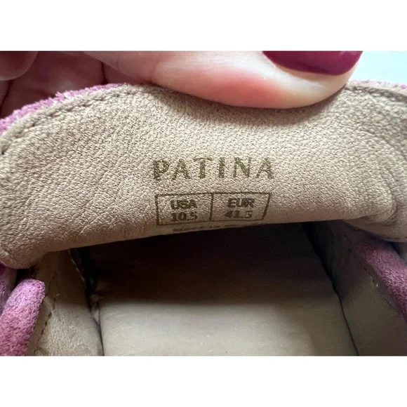 Patina By Portland Leather Zoe Loafer US 10.5 Foxglove Suede Lug Sole - Picture 8 of 11